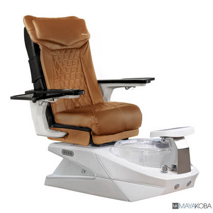 WHITE BASE - GEOM II PEDICURE SPA WITH DX CHAIR TOP