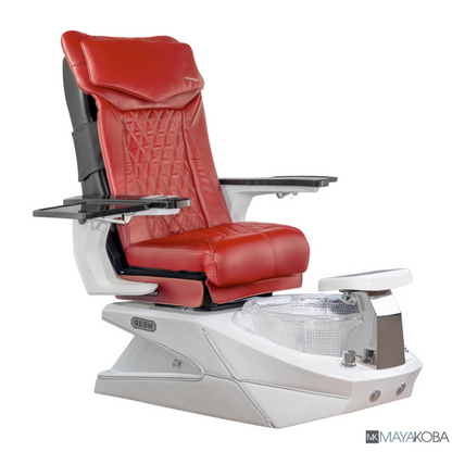 WHITE BASE - GEOM II PEDICURE SPA WITH DX CHAIR TOP
