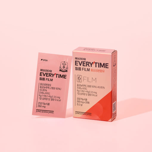 [Jung Kwan Jang] Korean Red Ginseng Extract Every Time FILM (260mg*60Sheets)