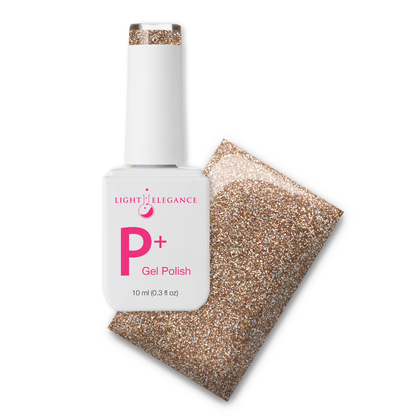 Light Elegance P+ Soak-Off Glitter Gel Polish - Champagne