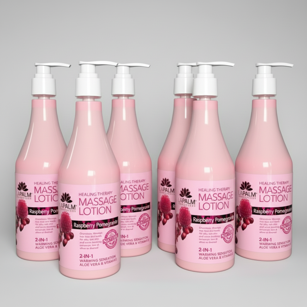 LAPALM COLLAGEN MASSAGE LOTION 8OZ. - RASPBERRY POMEGRANATE