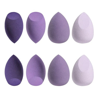 Texas Beauty & Health 8 pcs Super Soft Latex-free Sponge Makeup Blender, Dual Use, Spread and Blend Foundation Purple Color