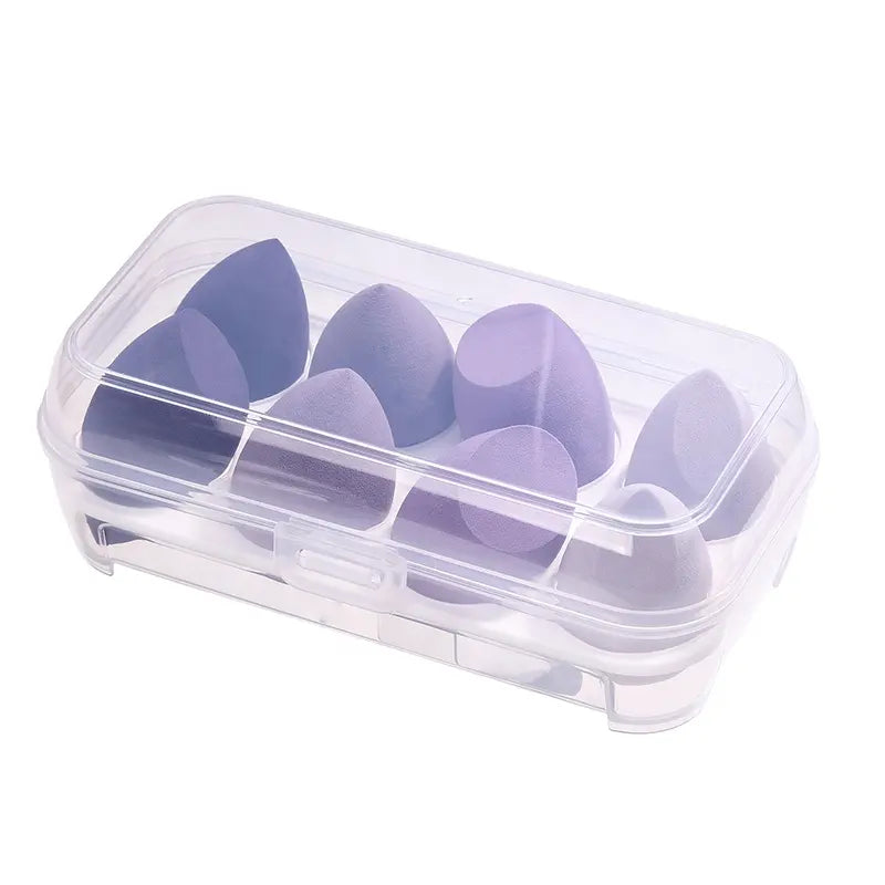 Texas Beauty & Health 8 pcs Super Soft Latex-free Sponge Makeup Blender, Dual Use, Spread and Blend Foundation Purple Color