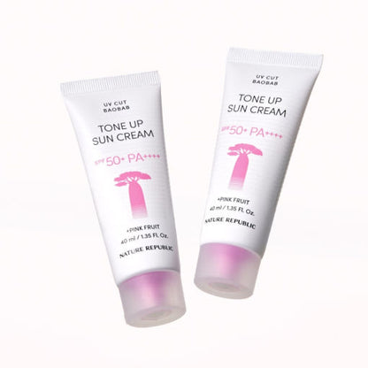 [NATURE REPUBLIC] UV CUT BAOBAB Tone Up Sun Cream SPF50+ PA++++ 40ml+40ml