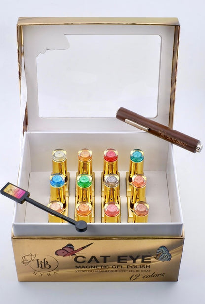 PLATINUM Cat-Eye Gel Polish 12 Colors - Box Set or Single Pcs.