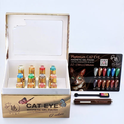 PLATINUM Cat-Eye Gel Polish 12 Colors - Box Set or Single Pcs.