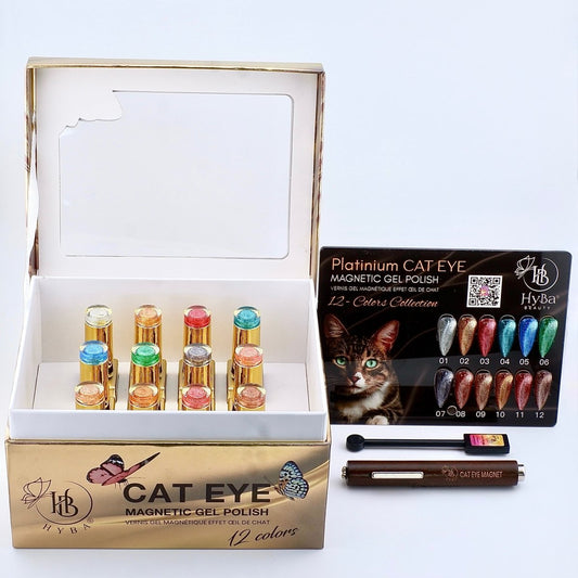 PLATINUM Cat-Eye Gel Polish 12 Colors - Box Set or Single Pcs.
