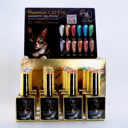 PLATINUM Cat-Eye Gel Polish 12 Colors - Box Set or Single Pcs.