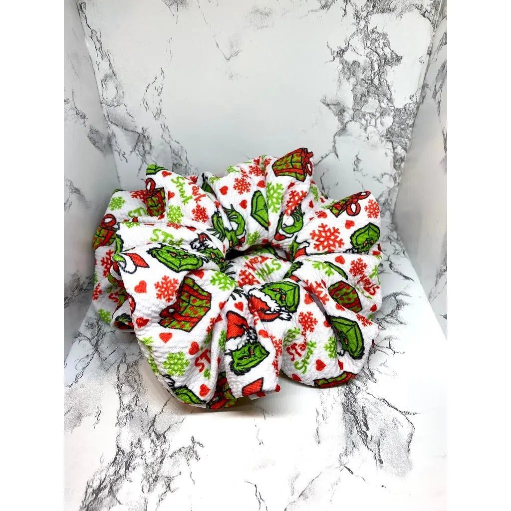 White Grinch Bullet Scrunchie