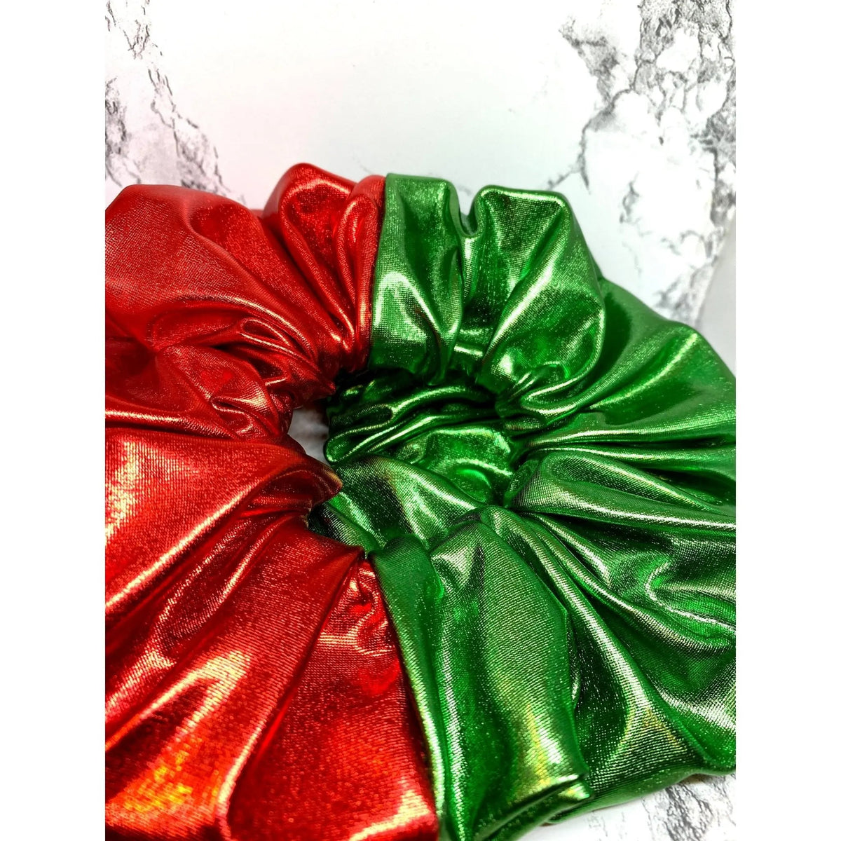 Faux Leather Christmas Scrunchie