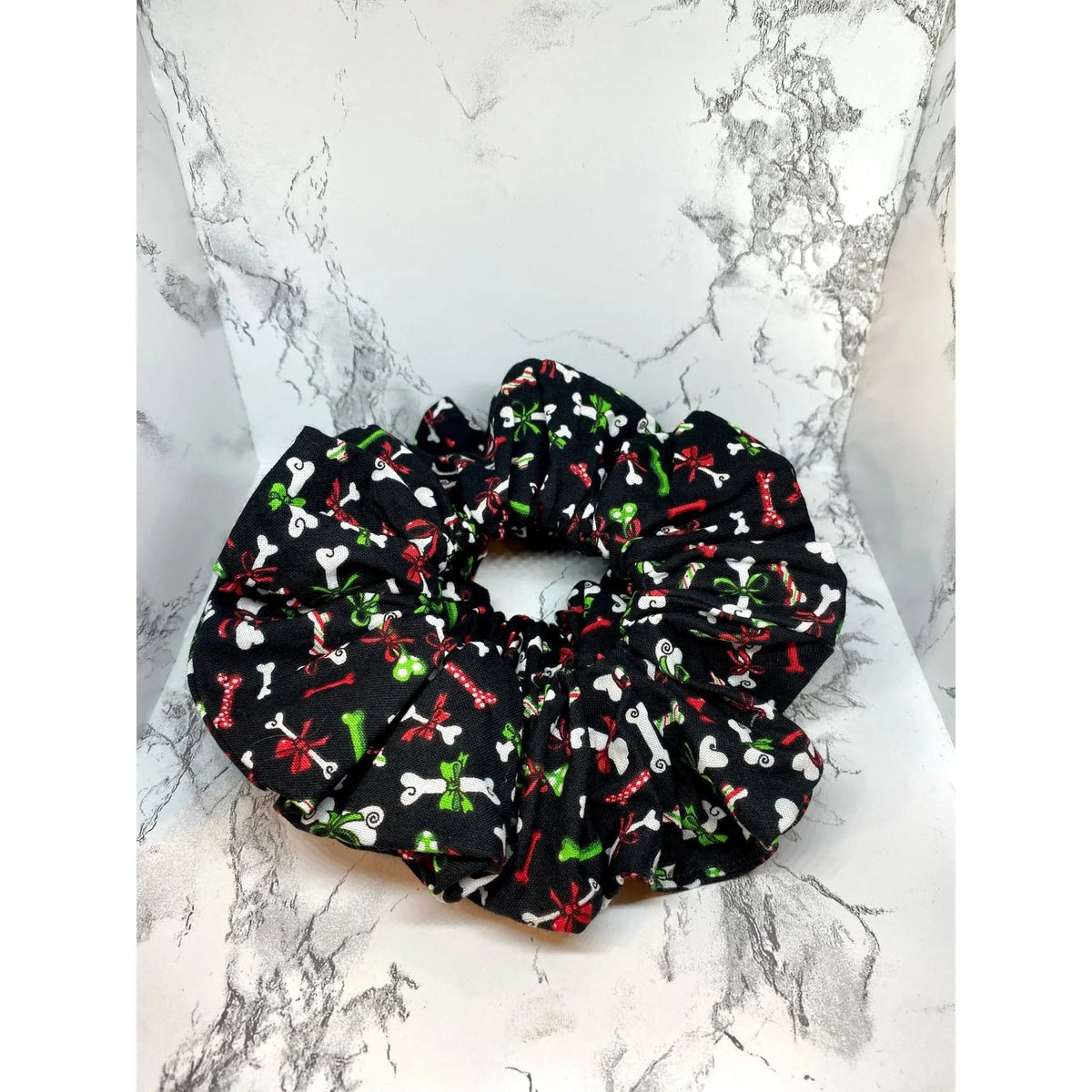 Dog Bone Christmas Scrunchie