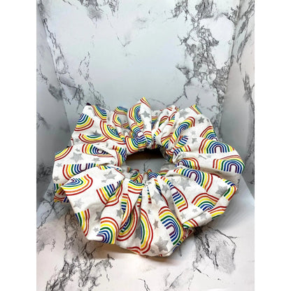 Rainbows and Stars Scrunchie
