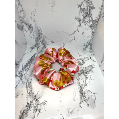 Mini Pink Silk Gingerbread Scrunch