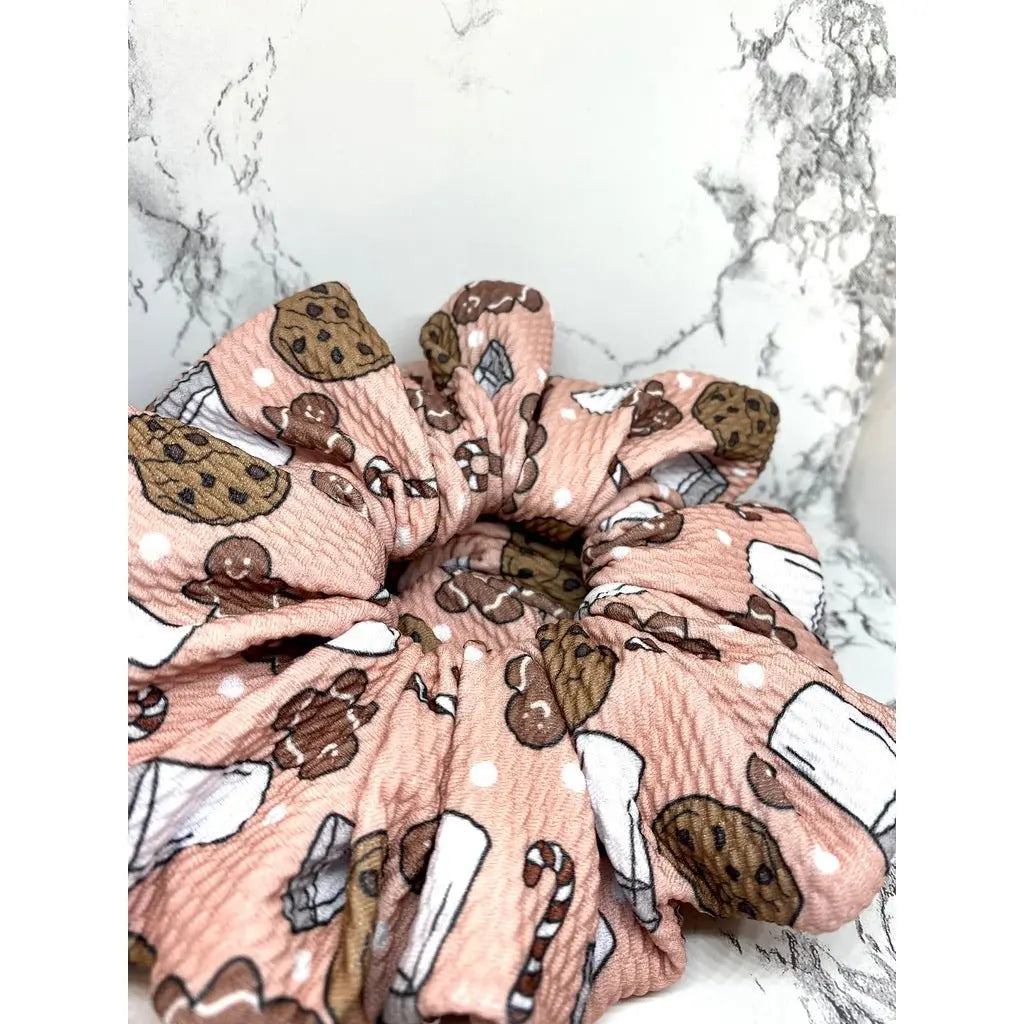 Pink Cookies and Milk Christmas Bullet Scrunch
