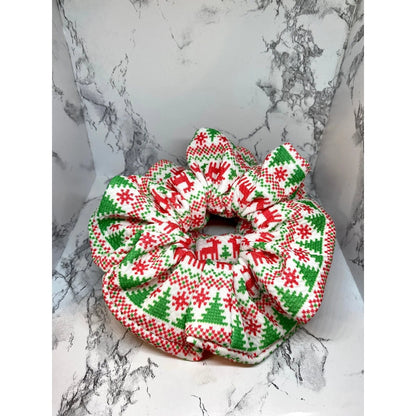 Ugly Sweater Christmas Bullet Scrunchie