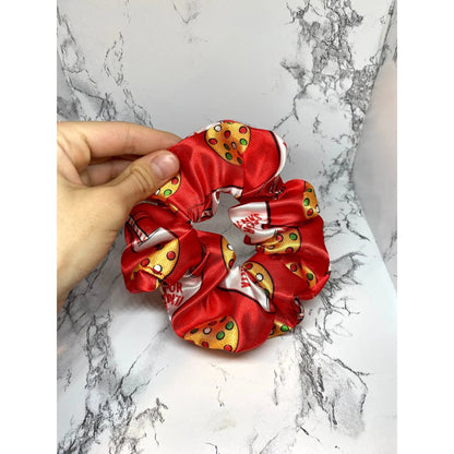 Mini Red Cookies and Milk Silk Christmas Scrunchie