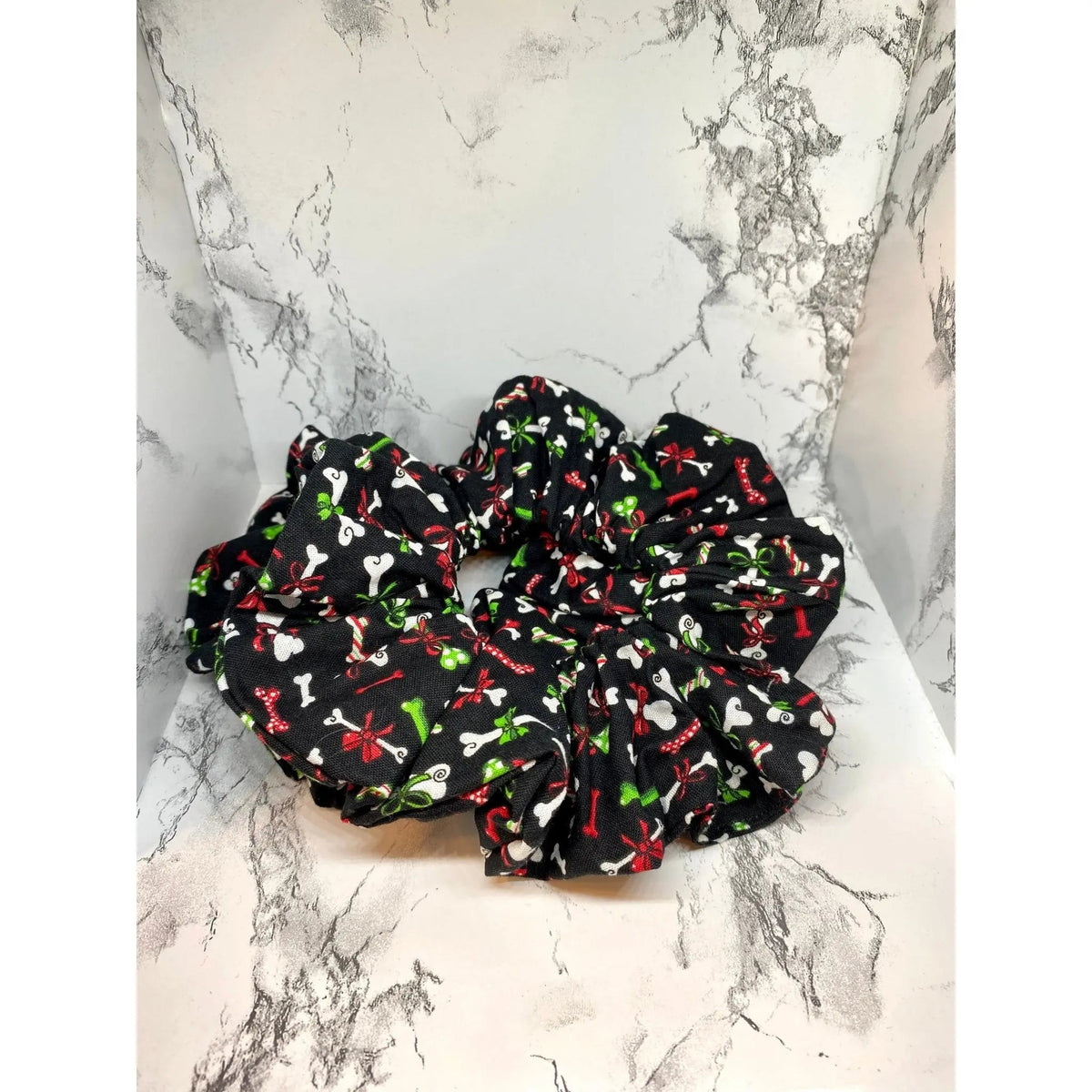 Dog Bone Christmas Scrunchie
