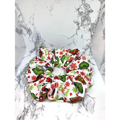 White Grinch Bullet Scrunchie