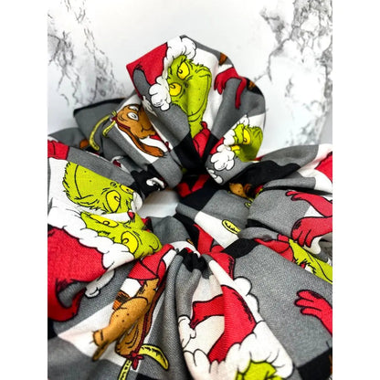 Buffalo Grinch and Max Christmas Scrunchie