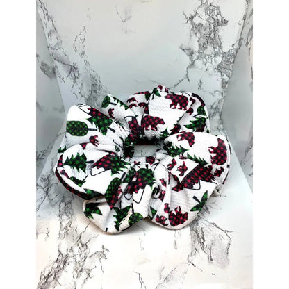 Mountain and Bears Christmas Bullet Scrunchie
