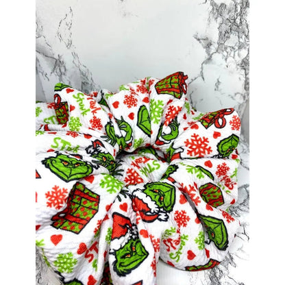 White Grinch Bullet Scrunchie