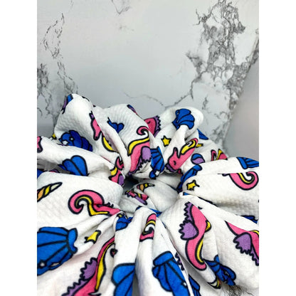 Seahorse Summer Bullet Scrunchie