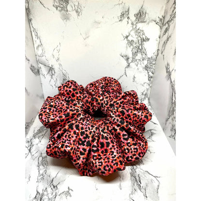 Pink Cheetah Bullet Scrunchie