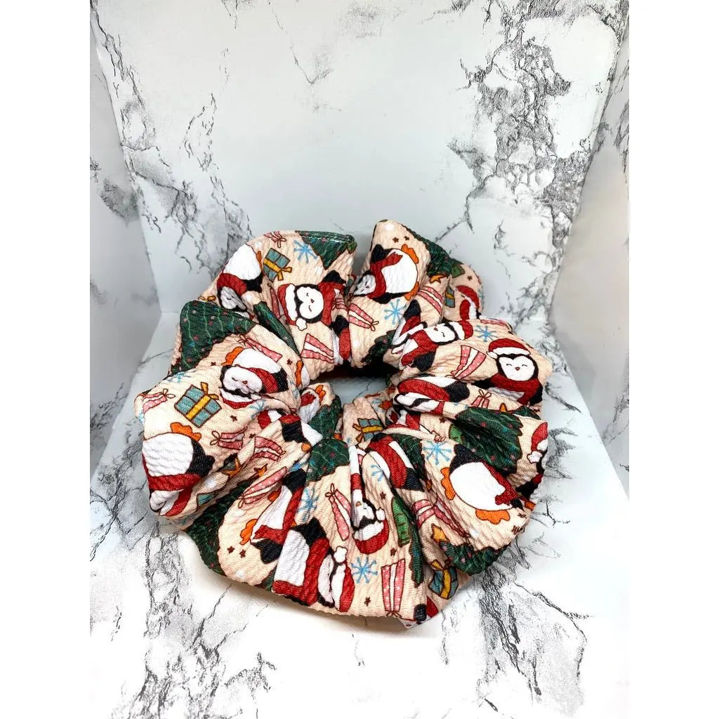 Christmas Penguins Bullet Scrunchie