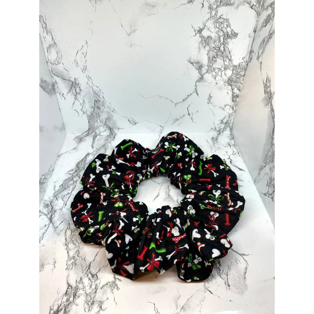 Dog Bone Christmas Scrunchie