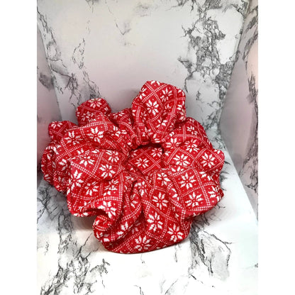 Bright Red Sweater Christmas Bullet Scrunchie