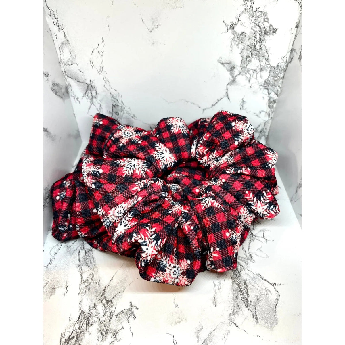 Buffalo Snowflake Christmas Bullet Scrunchie
