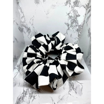 Checkered Sports Scrunchie