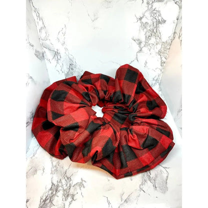 Red Buffalo Plaid Christmas Scrunchie
