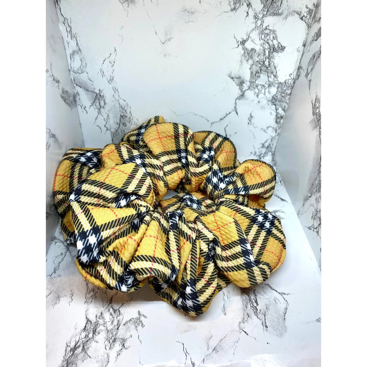 Designer Plaid Bullet Scrunchie