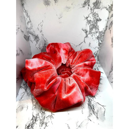 Pink Tie Dye Velvet Scrunchie