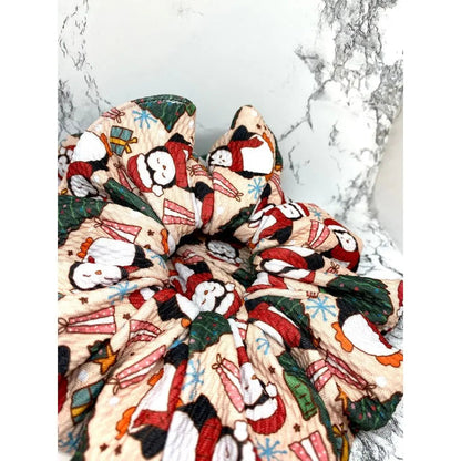 Christmas Penguins Bullet Scrunchie