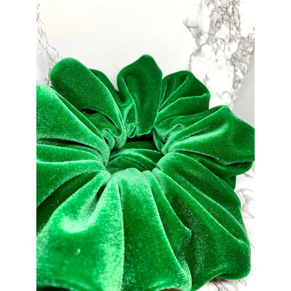 Green Velvet Scrunchie