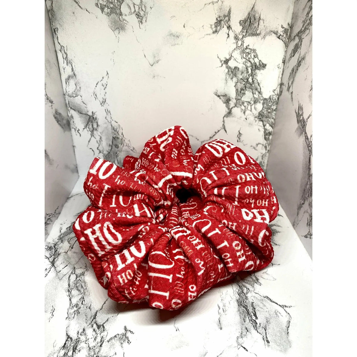 Ho Ho Ho Red Christmas Bullet Scrunchie