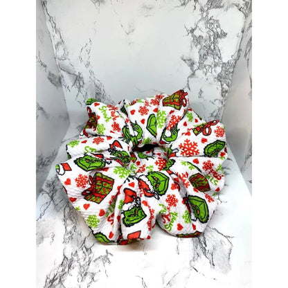 White Grinch Bullet Scrunchie