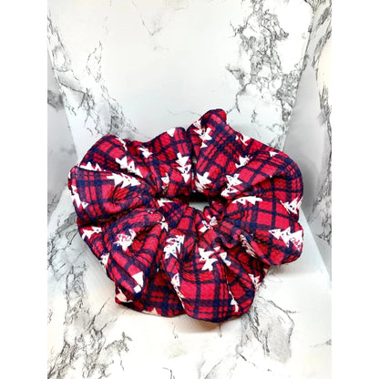 Buffalo Trees Christmas Bullet Scrunchie