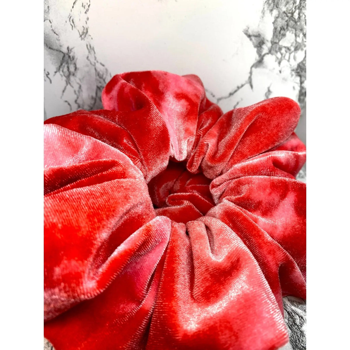 Pink Tie Dye Velvet Scrunchie