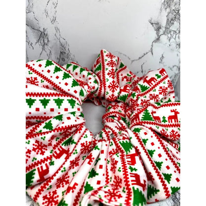 Ugly Sweater Christmas Polyester Scrunchie