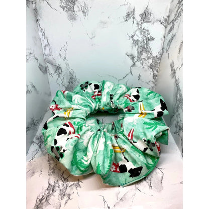 Surfing Dogs Summer Scrunchie