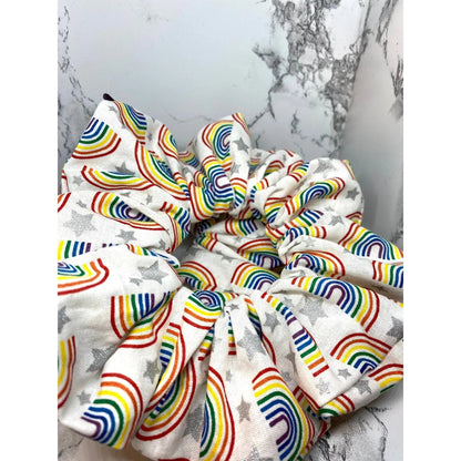 Rainbows and Stars Scrunchie