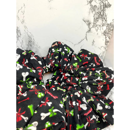Dog Bone Christmas Scrunchie