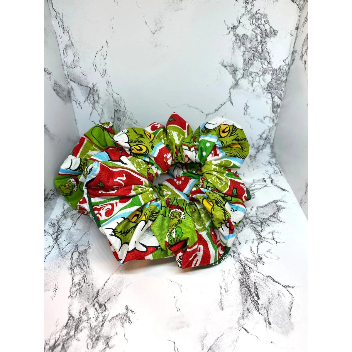 Medium Green Grinch Christmas Scrunchie