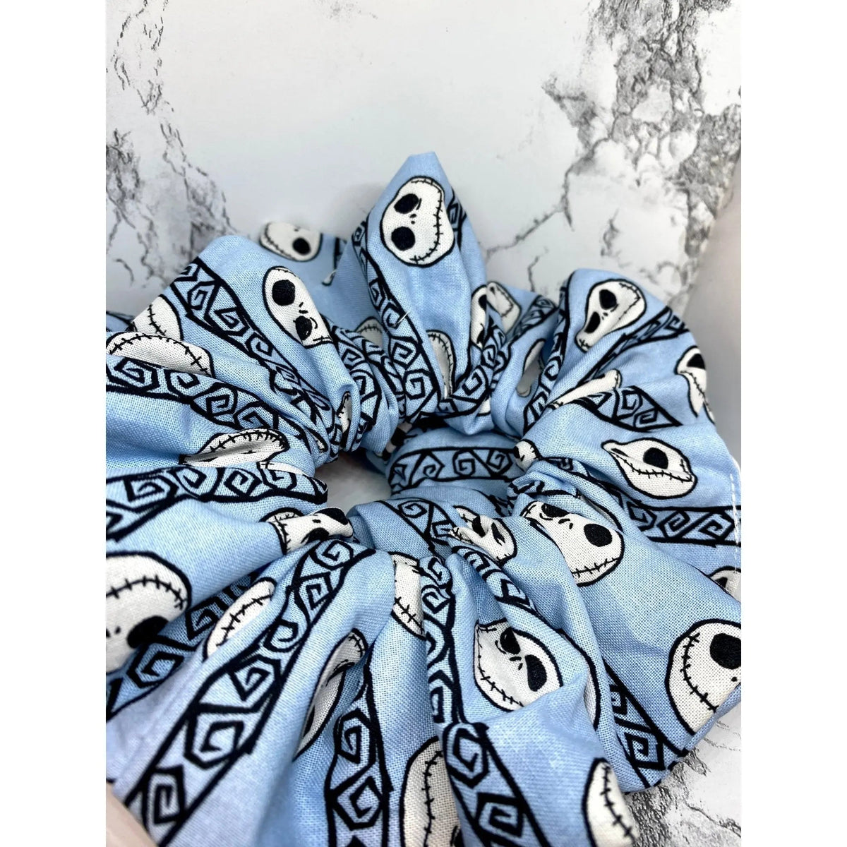 Light Blue Nightmare Before Christmas Scrunch