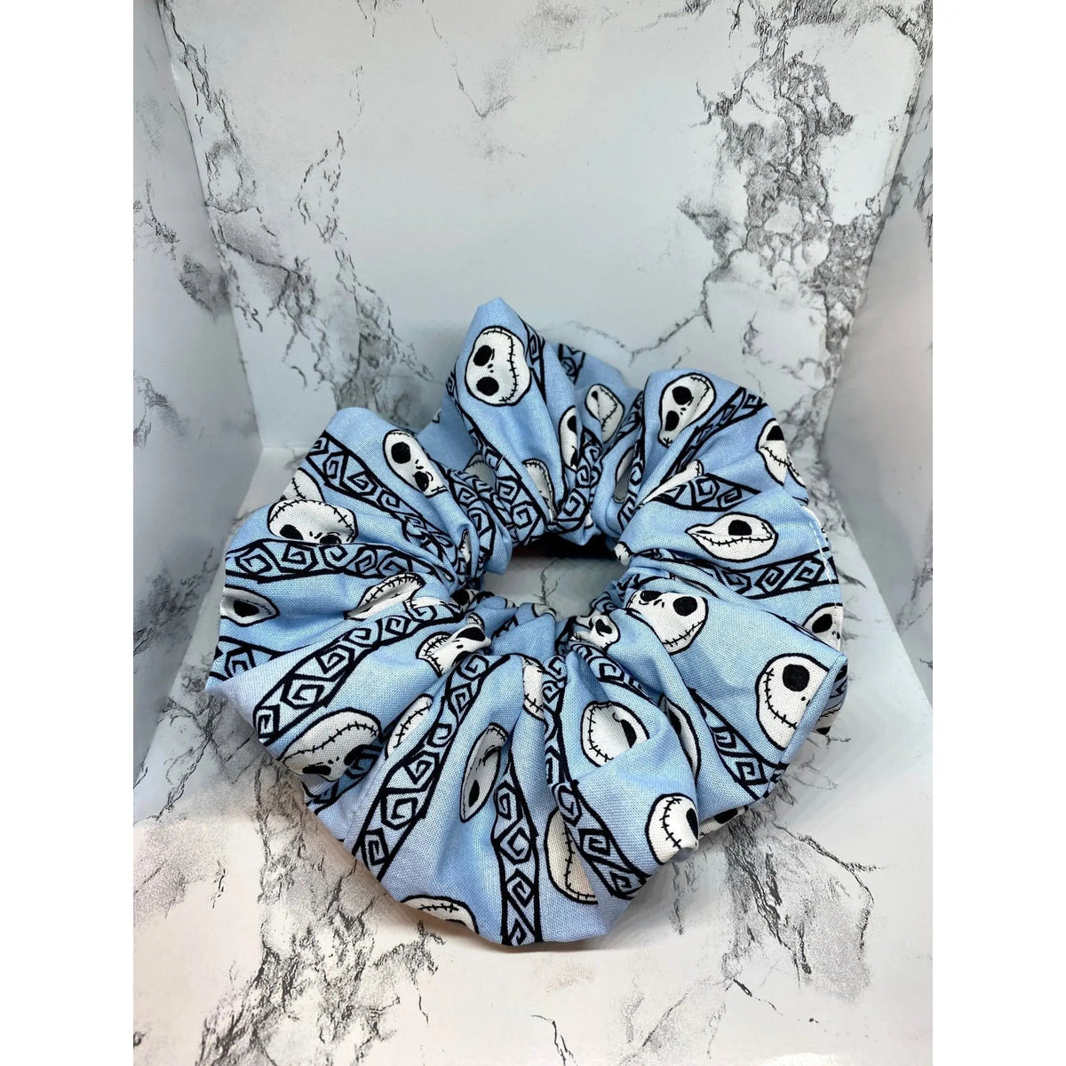 Light Blue Nightmare Before Christmas Scrunch