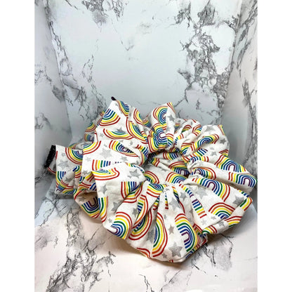 Rainbows and Stars Scrunchie