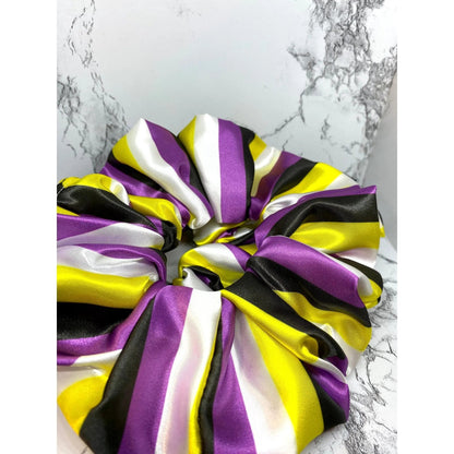 Non Binary Pride Flag Silk Scrunchie